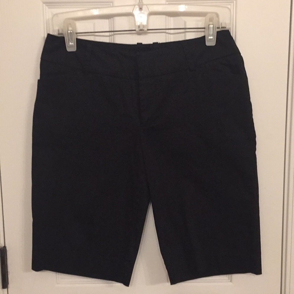 Black knee length shorts